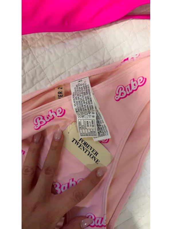 Forever 21 Pink "babe" bikini Two Piece Bikini - Image 2