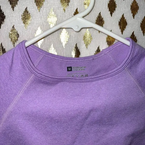 Seamless crop top purple size S Purple - Image 2