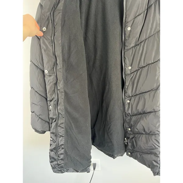 Madden Girl Black Long Hooded Puffer Winter Coat 2XL - Image 7
