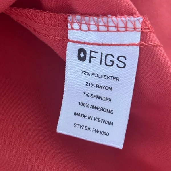 FIGS Scrub Top XXS Red Casma V-Neck Technical‎ Collection FW1000 - Image 7