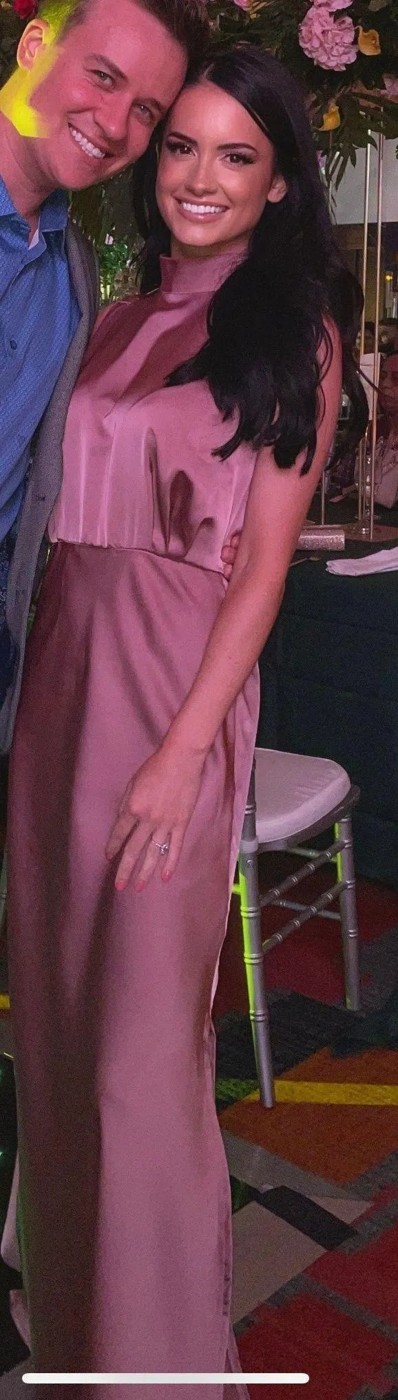 Lulus Silk High Neck Maxi Gown - Image 2