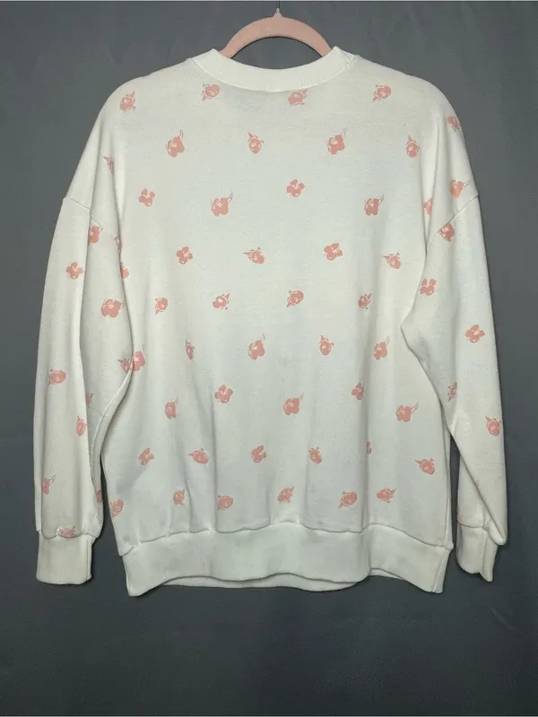 Vintage 80s Jantzen Floral Patchwork Pocket Sweatshirt XL ~ Excellent Condition - Image 4