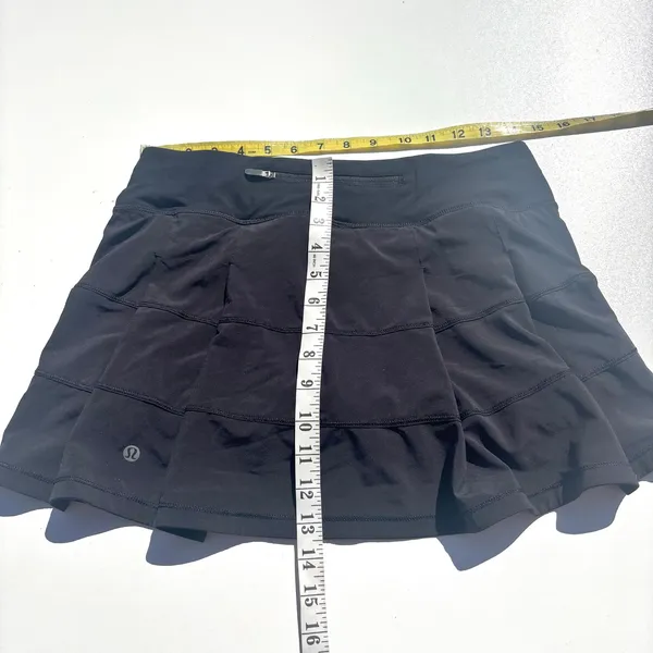 Lululemon Pace Rival Mid Rise Skirt Athletic Skort Black 6 - Image 3
