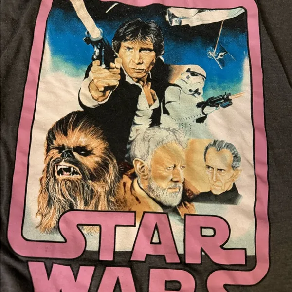 Star Wars VINTAGE STYLE WOMEN'S TEEN A NEW HOPE HAN SOLO T-shirt XL- NWOT - Image 2