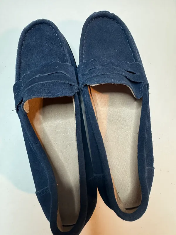 Womens Navy Loafers Size 39 - Image 5