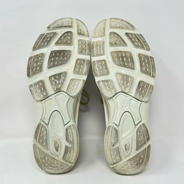 ECCO Biom Street Lace Gravel Wild Dove Gray and Cream Leather Sneaker Size 6.5 - Image 8