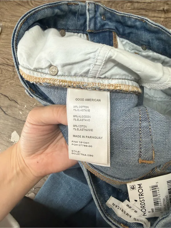 Good American good classic distressed‎ jeans size 29 nwt - Image 5