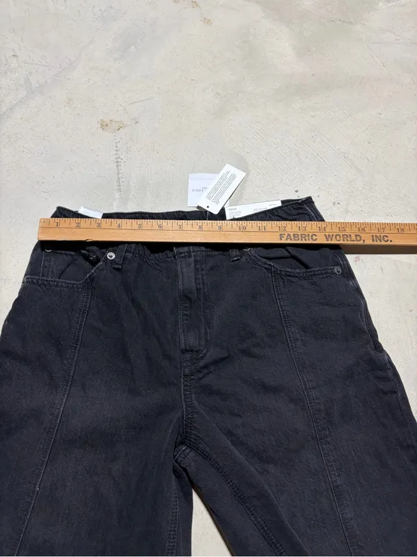 American Eagle NWT super high rise ultra Wide Leg Jeans rocker Black 2 long - Image 7
