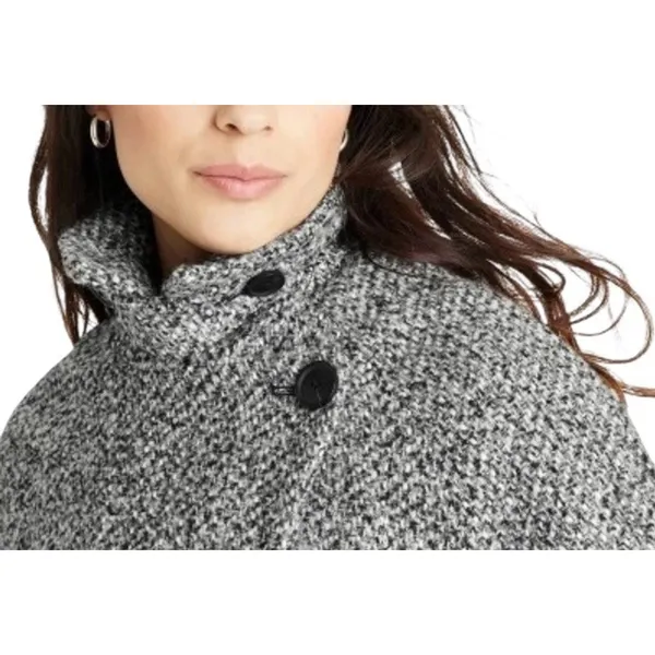 Universal Threads Women's Double Breasted Cocoon Overcoat - Gray Large - Image 3