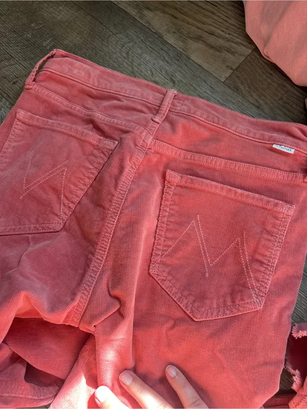 Mother The Cha Cha Chew Pink Corduroy Pants Size 28‎ - Image 4