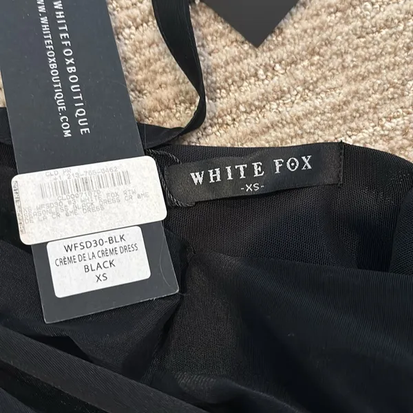 White Fox Boutique creme de la crème Ruched Dress - Image 3