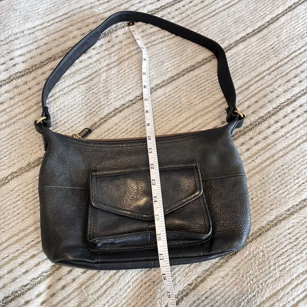Pebbled Black Leather Fossil Shoulder Bag Great Condition Lovely And Soft - Image 4
