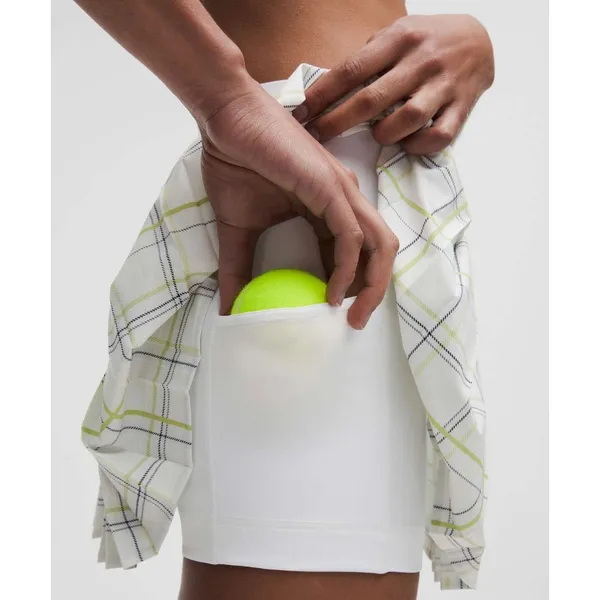 Lululemon High Rise Pleated Tennis Skirt Match Plaid Mini White Multi Size 12 - Image 2