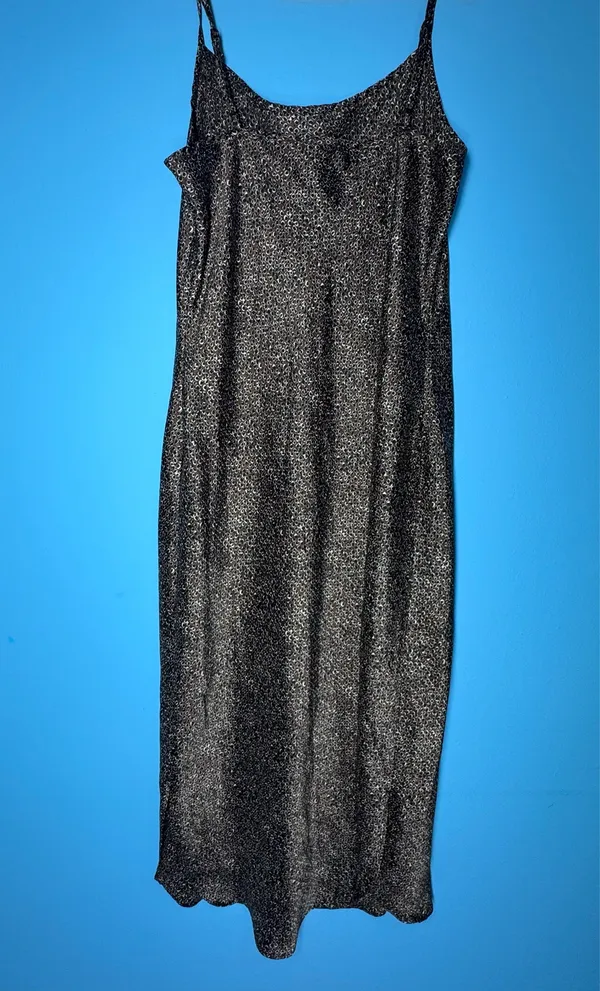 Bailey/ 44 Brown Cowl Neck Reptile Print Satin Midi Slip Dress - Image 6