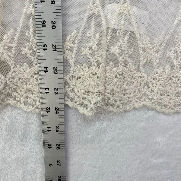 Haute Society coverup Womens S Beige Lace Sheer Open Drape Top mesh -‎ flaw - Image 8