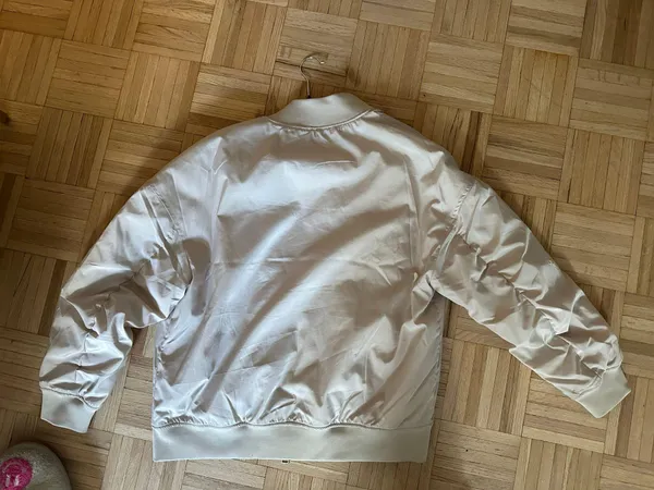 Nylon Bomber Jacket Tan Size M - Image 3