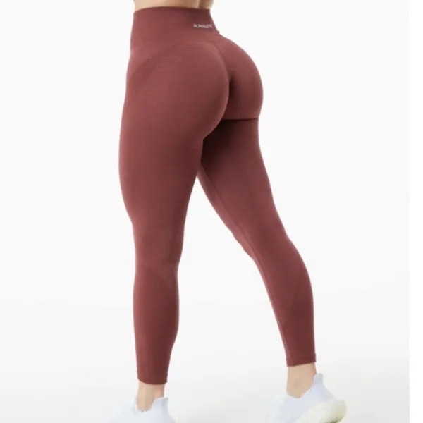 Alphalete Ozone Gingerbread Rust Orange Sculpting Compression Leggings‎ - Image 3
