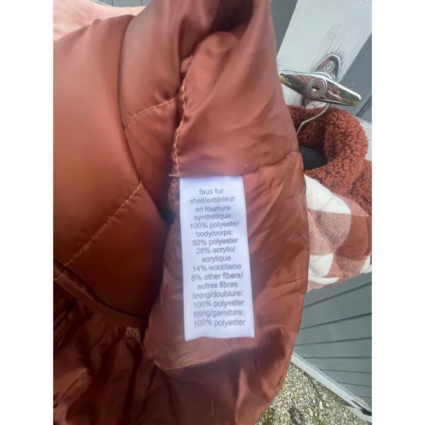 Maurices Womens XL Rust Sherpa Vest Buffalo Check Full Zip - Image 4