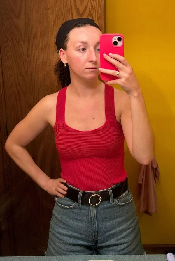 Abercrombie Red Cropped Top - Image 4