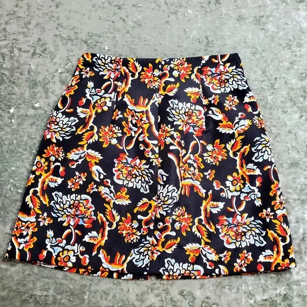 Zara‎ Floral Print Front Zipper Mini Skirt - Image 5