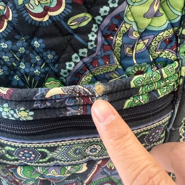 Vera Bradley Tote‎ Bag Quilted Floral Lightweight Travel Carry On Green - Image 2