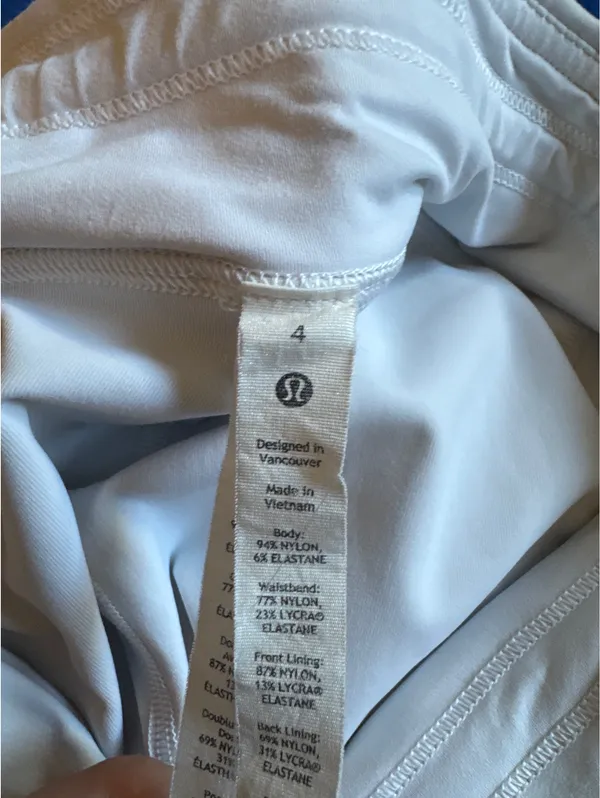 Lululemon Pace Rival Mid-Rise Skirt White - Image 4