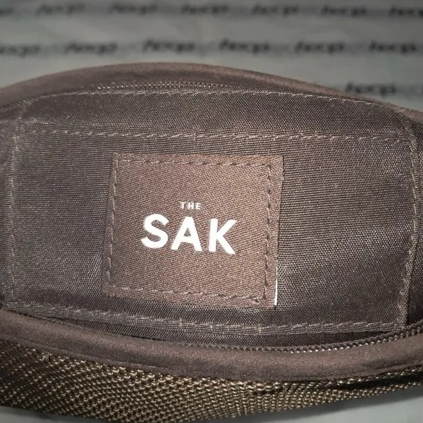 The Sak Brown Woven Tote Shoulder Bag with Leather Trim - Image 5