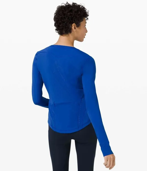 Lululemon Flash Forward Half Zip Cerulean Blue Sz 2  - Image 2