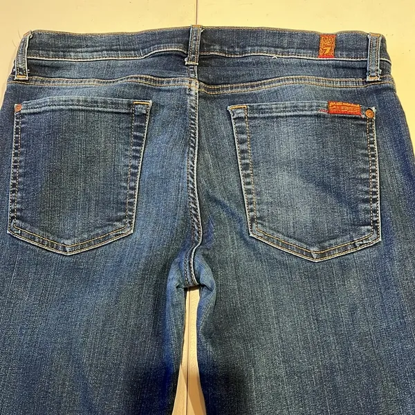 7 for all man kind women’s size 31 skinny blue jeans - Image 7