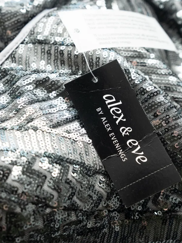 Alex & Eve by Alex Evenings - Sequin Halter Gown - Image 15