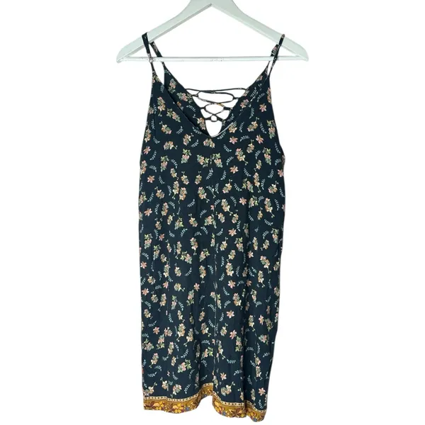 Farm Rio Mini Floral Print Colorful Sleeveless Lace up Detail Dress FARM Boho - Image 9
