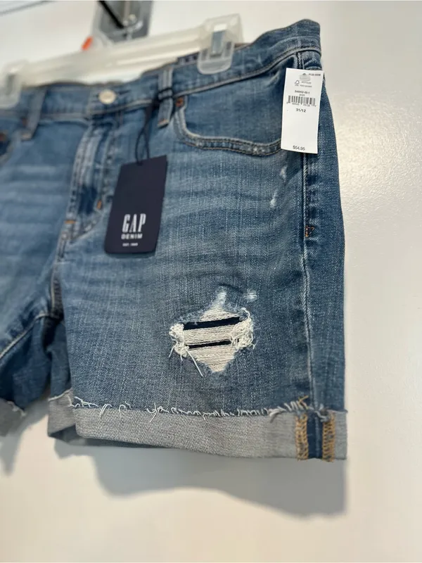 NWT Gap Cuffed Jean Short Sz12/31 Mid Rise Casual Classic Preppy Festival Summer - Image 10