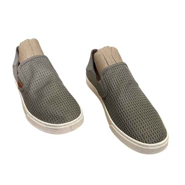 Olukai Pehuea Green Gray Mesh Slip On Sneakers Women Shoes Drop In Heel size 8 - Image 4