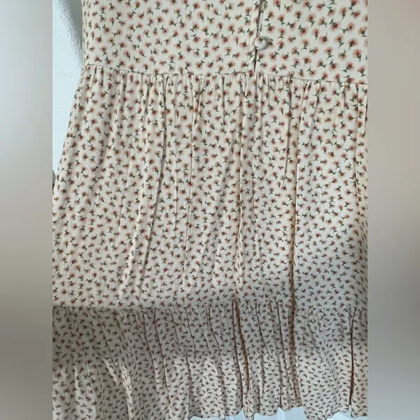 American Eagle Floral Ditzy Print Long Sleeve Babydoll Mini Dress - Image 3