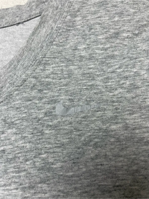 Nike Women's Dri Fit Cotton Workout Heather Gray Short Sleeve Crew Tee Size L - Image 3