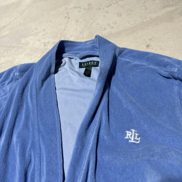 Ralph Lauren Polo Ralph Lauren TerryCloth Bath Robe Light Blue Belted UNISEX SZ L - Image 2