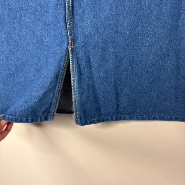 Vintage 90s Gitano blue denim mini skirt fitted grunge boho festival 10/12 - Image 6
