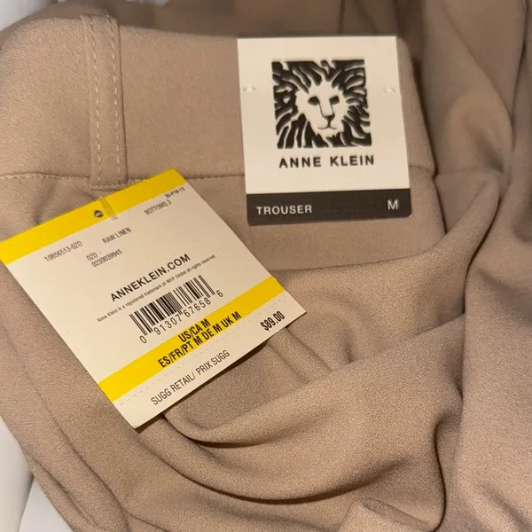Anne‎ Klein trousers pants with Gold Button Belt Loops Pockets - Image 3