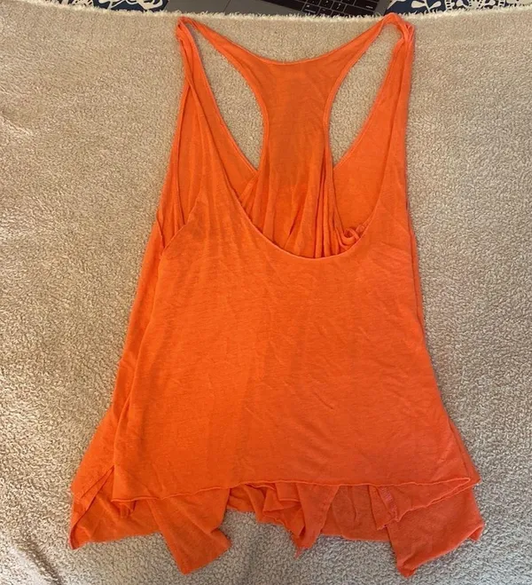 We The Free Free People's Karen Orange Multi Layered Tank Top - Image 6
