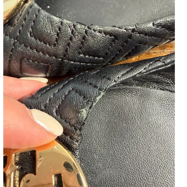 Tory‎ Burch Quilted Ballet Mini Flats Women's size 8.5 - Image 5