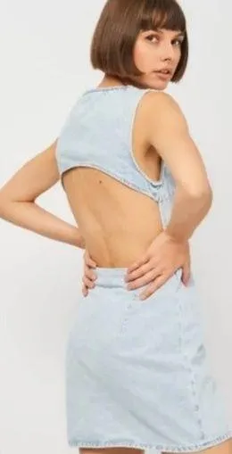 Zara blue denim mini dress - Image 2