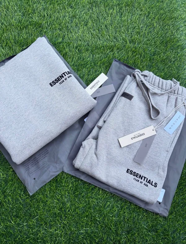 Essentials XXS dark oat new set uncuffed pants Gray - Image 4