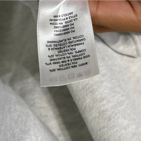 ARITZIA Tna Crop Fleece Gray Hoodie Sweatshirt Pullover Top - Image 8