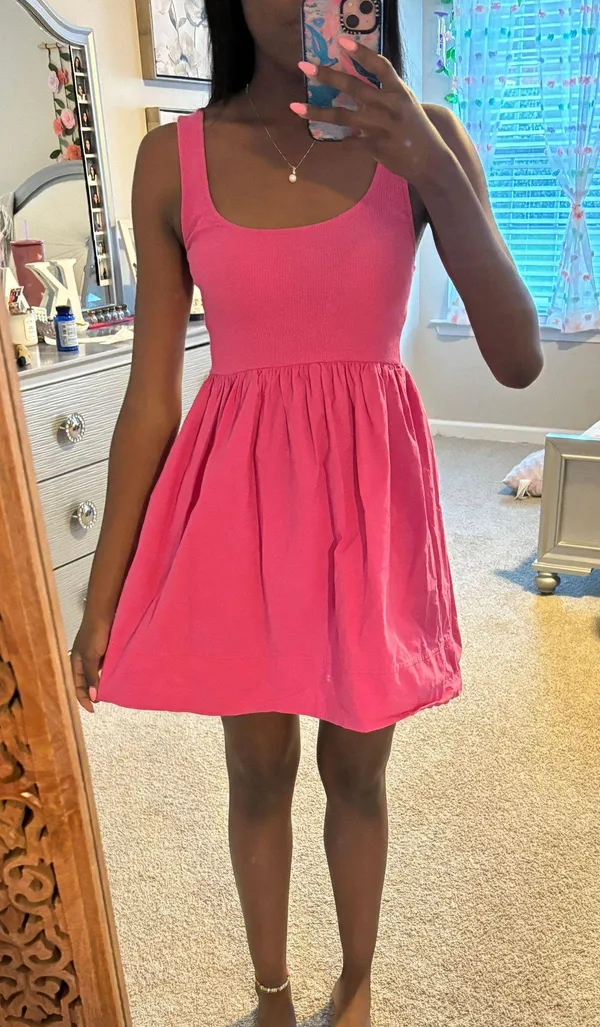 Zara Pink Mini Dress - Image 3