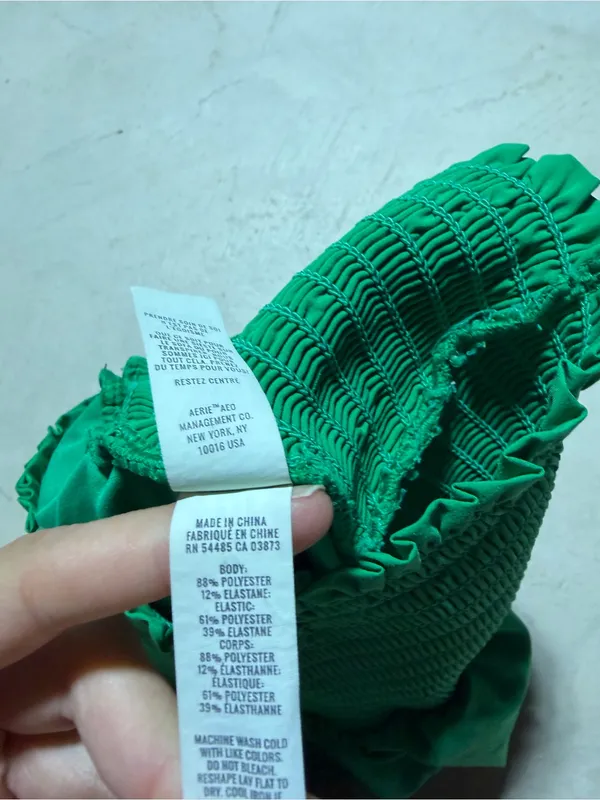 Aerie offline real me High-Waist Smocked Green Women’s Shorts small - Image 4