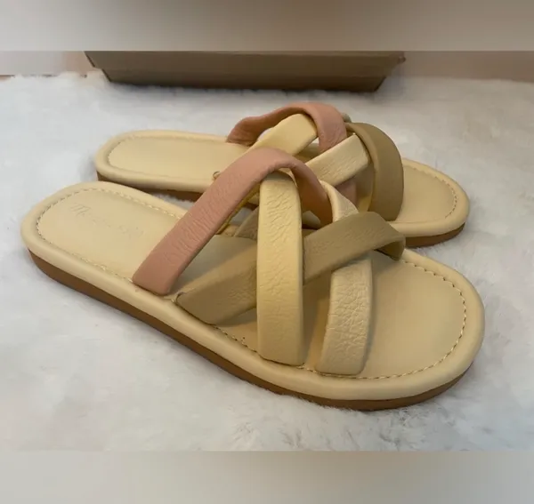 Madewell The Leeandra Slide Sandal Women’s Leather Strappy Cloudlift - Image 5