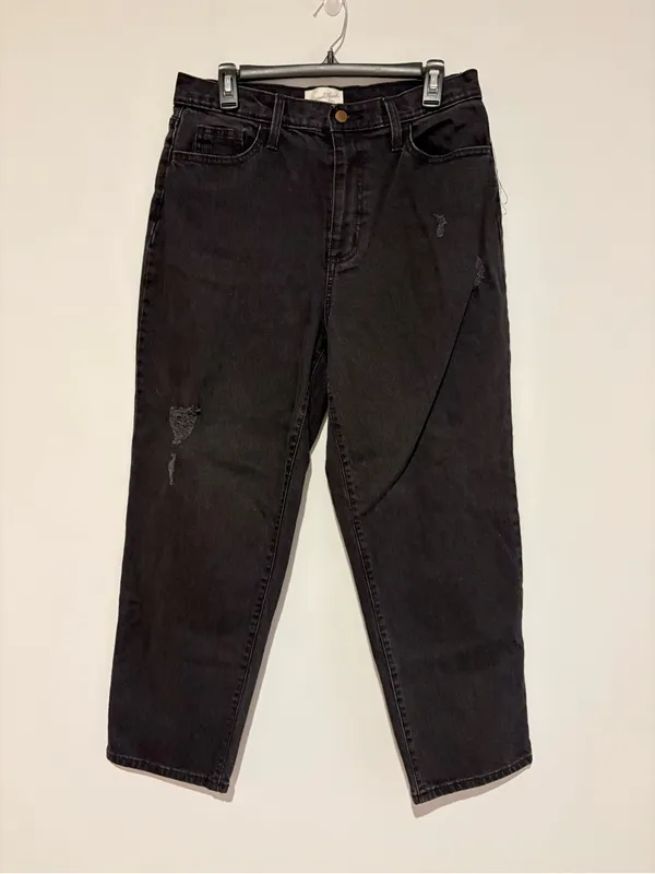 Universal Threads High-Waist vintage straight Cropped Jeans‎ black size 10/30R - Image 2