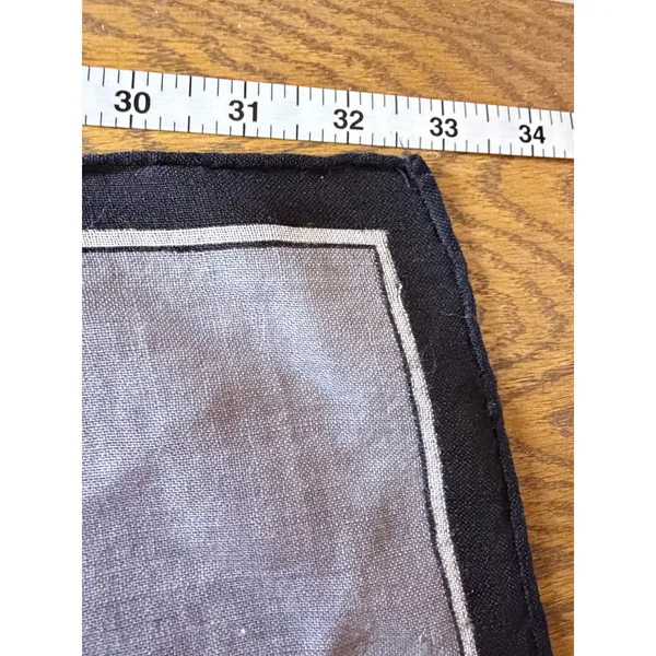 Vintage Pure Wool Scarf 32 Square Brown Gray Black Geometric Mod Colorblock - Image 8