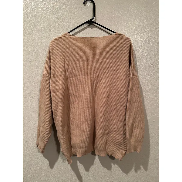 Shein light weight Tan V-neck sweater sz XL - Image 4