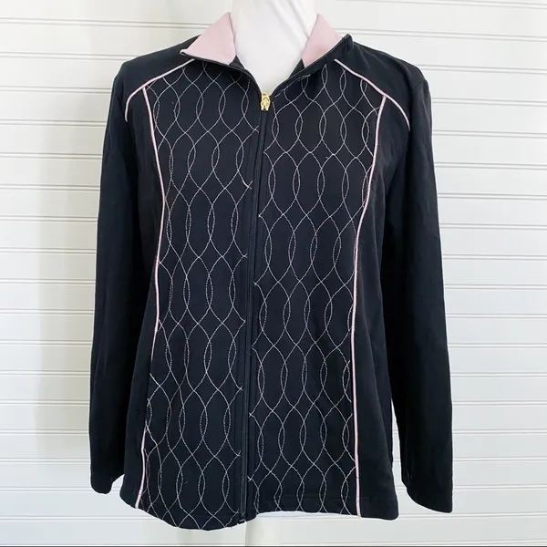 lightweight zip up jacket‎ Size LP Black - Image 3